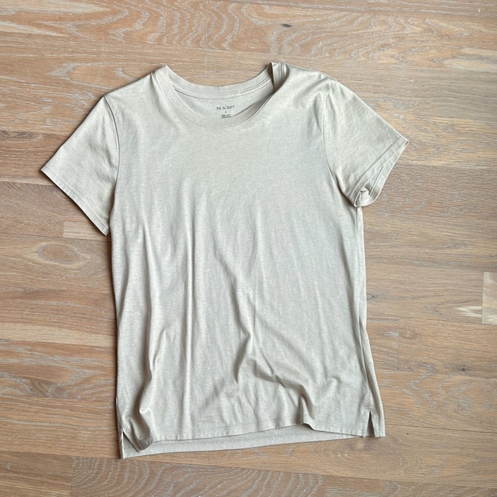 The script tan tshirt